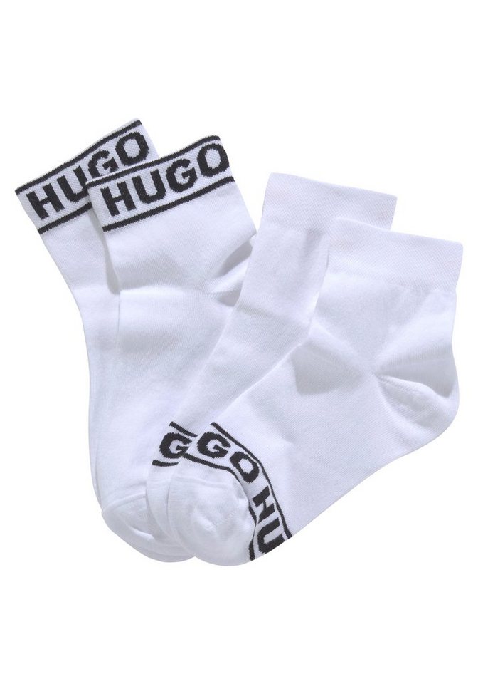 HUGO Freizeitsocken 2P SH LOGO CC W (Set, 2-Paar, 2er) mit Logobund – Bild 5 von 5