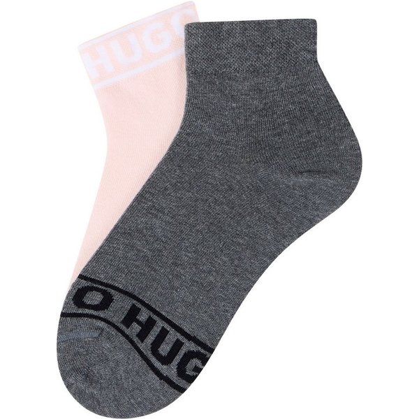 HUGO Freizeitsocken 2P SH LOGO CC W (Set, 2-Paar, 2er) mit Logobund