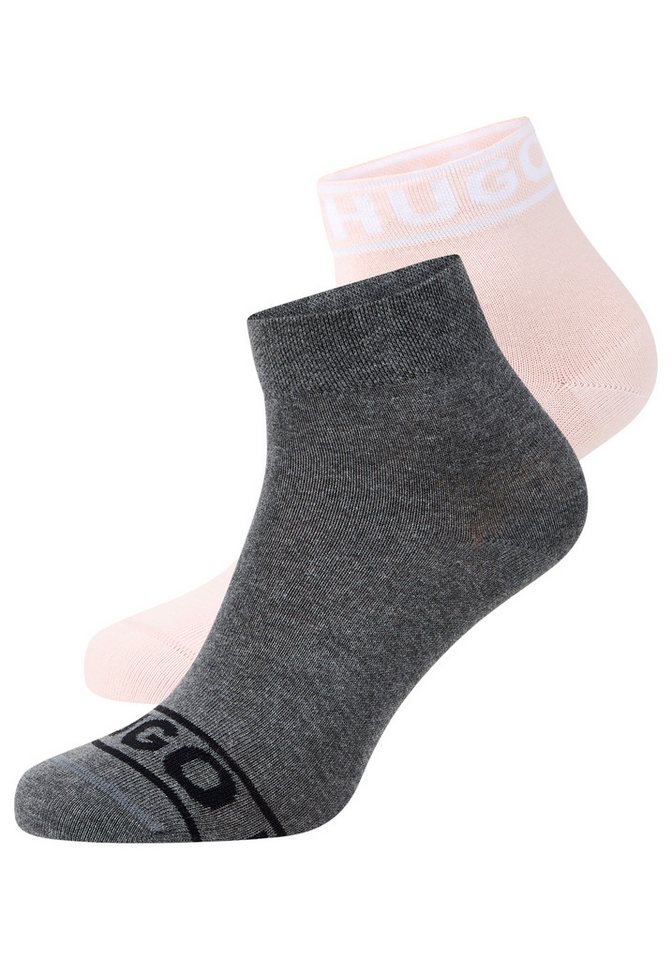 HUGO Freizeitsocken 2P SH LOGO CC W (Set, 2-Paar, 2er) mit Logobund – Bild 2 von 2