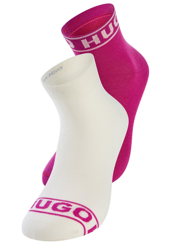 HUGO Freizeitsocken 2P SH LOGO CC W (Set, 2-Paar, 2er) mit Logobund – Bild 2 von 2