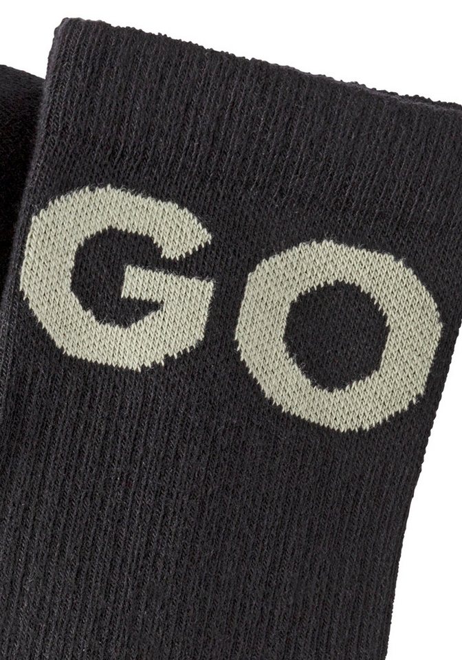 HUGO Freizeitsocken 3P QS ICONIC CC 1 (Packung, 3-Paar, 3er) mit HUGO Logostickerei in Kontrastfarbe – Bild 2 von 2