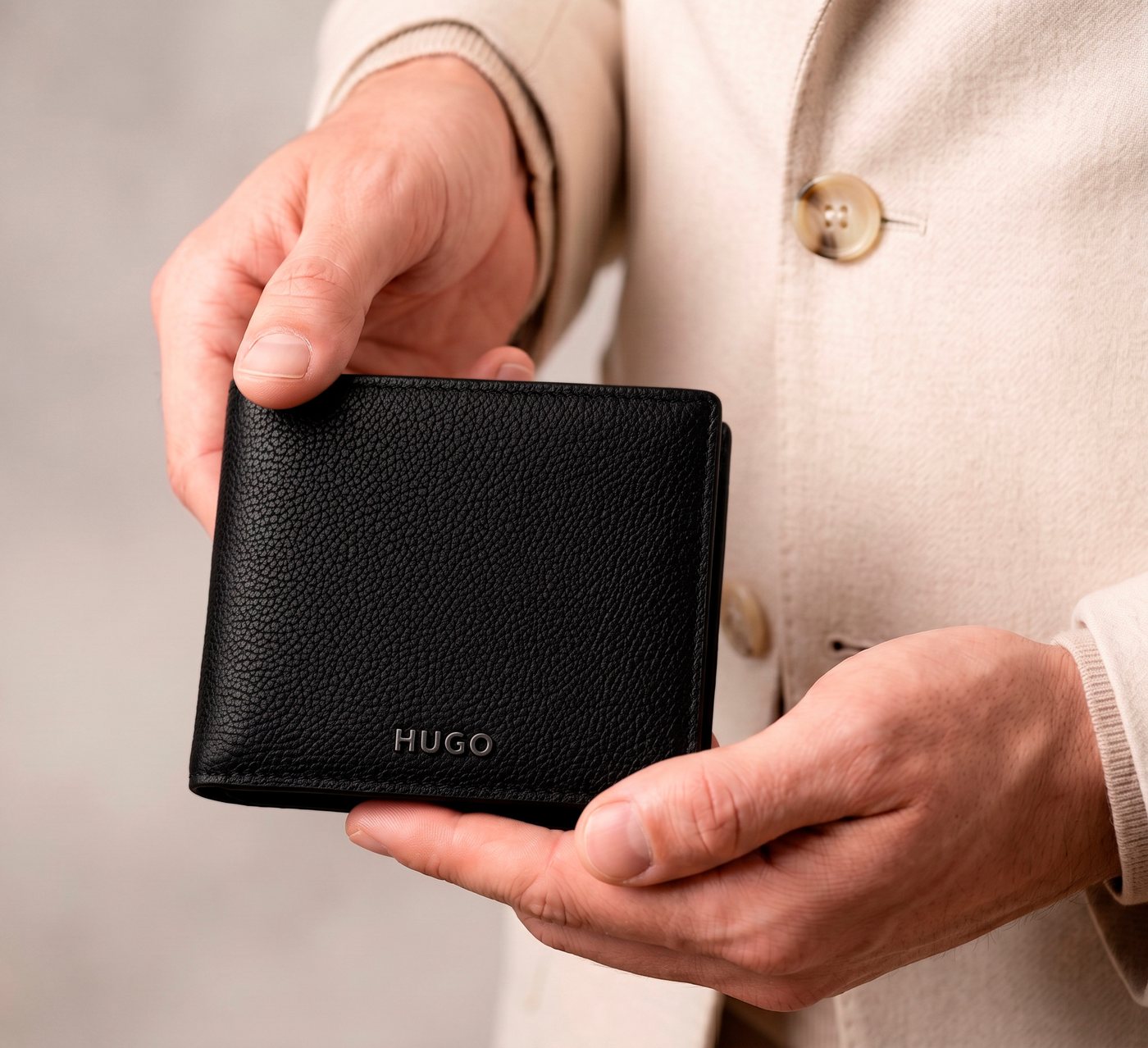 HUGO Geldbörse HUKE, Classic Trifold Wallet, Herren Geldbeutel, Portemonnaie – Bild 4 von 4