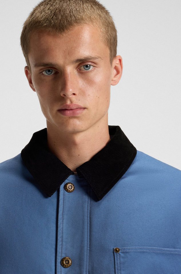 HUGO Hemdjacke Brams Cordkragen, Oversized Fit, leicht wattiert – Bild 2 von 5
