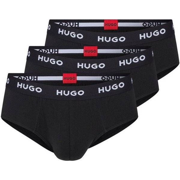 HUGO Hüftslip HIPBRIEF TRIPLETPACK (Packung, 3-St., 3er Pack) mit modischem HUGO Logo-Elastikbund