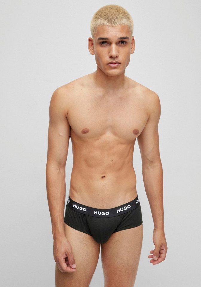 HUGO Hüftslip HIPBRIEF TRIPLETPACK (Packung, 3-St., 3er Pack) mit modischem HUGO Logo-Elastikbund – Bild 2 von 5