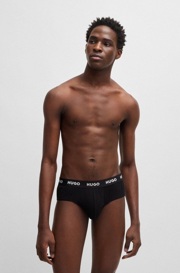 HUGO Hüftslip HIPBRIEF TRIPLETPACK (Packung, 3-St., 3er Pack) mit modischem HUGO Logo-Elastikbund – Bild 3 von 5