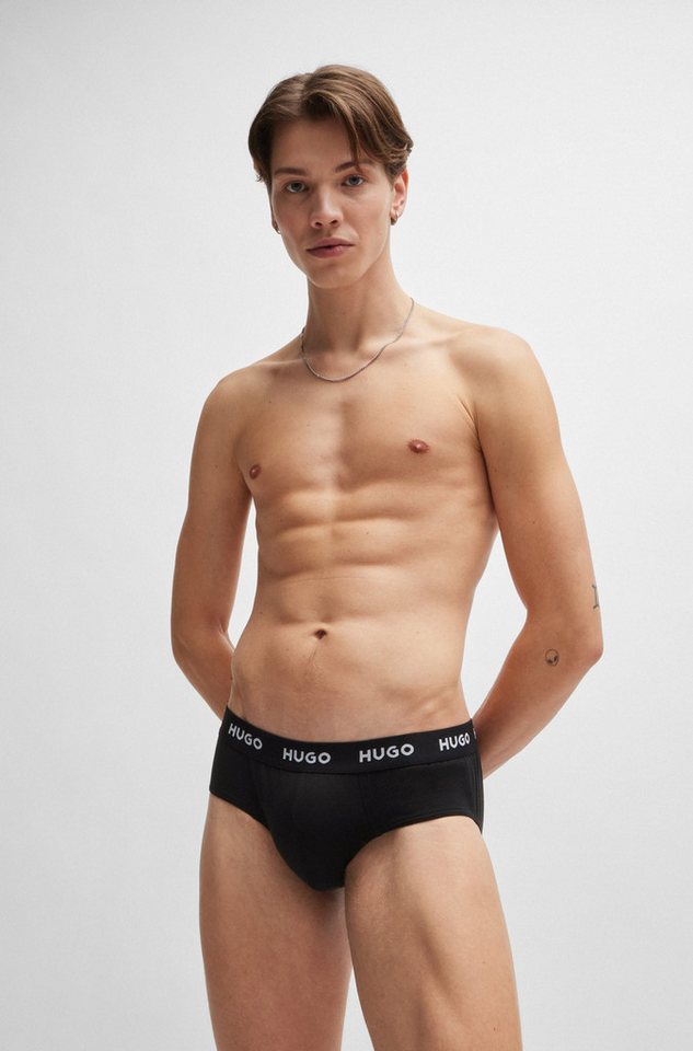 HUGO Hüftslip HIPBRIEF TRIPLETPACK (Packung, 3-St., 3er Pack) mit modischem HUGO Logo-Elastikbund – Bild 4 von 5