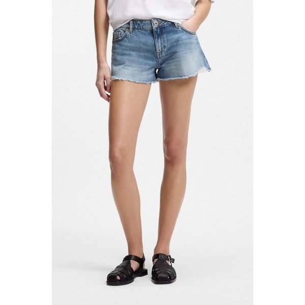 HUGO Jeansshorts Galimon mit Destroyed-Effekten, Mid Rise