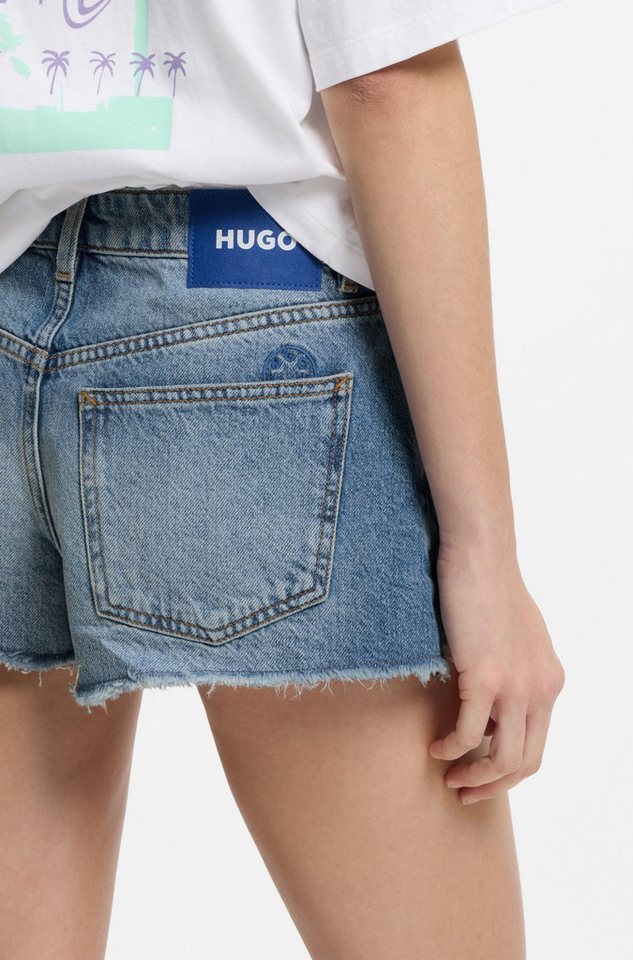 HUGO Jeansshorts Galimon mit Destroyed-Effekten, Mid Rise – Bild 2 von 5