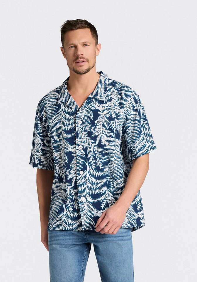 HUGO Kurzarmhemd relaxed fit, gemustert, mit Blumen-Print – Bild 4 von 5