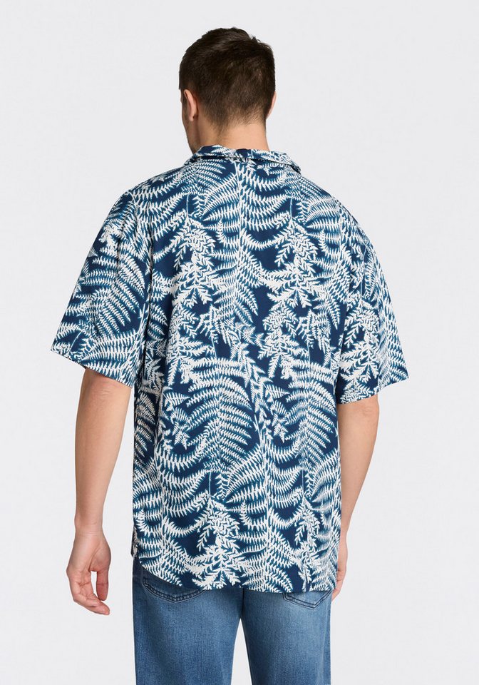 HUGO Kurzarmhemd relaxed fit, gemustert, mit Blumen-Print – Bild 5 von 5
