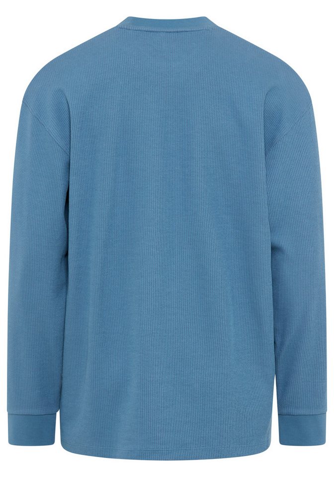 HUGO Langarmshirt Nuwolo Rundhalsausschnitt, lässig geschnitten, Logo-Badge – Bild 3 von 3