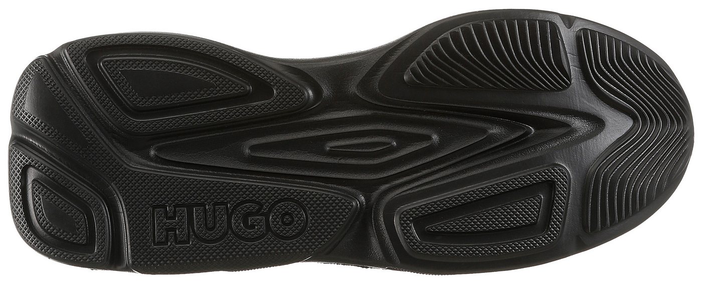 HUGO Leon_runn Slip-On Sneaker Freizeitschnürer, Sportschuh, Halbschuh mit aufgesetzter Schnürung – Bild 3 von 5
