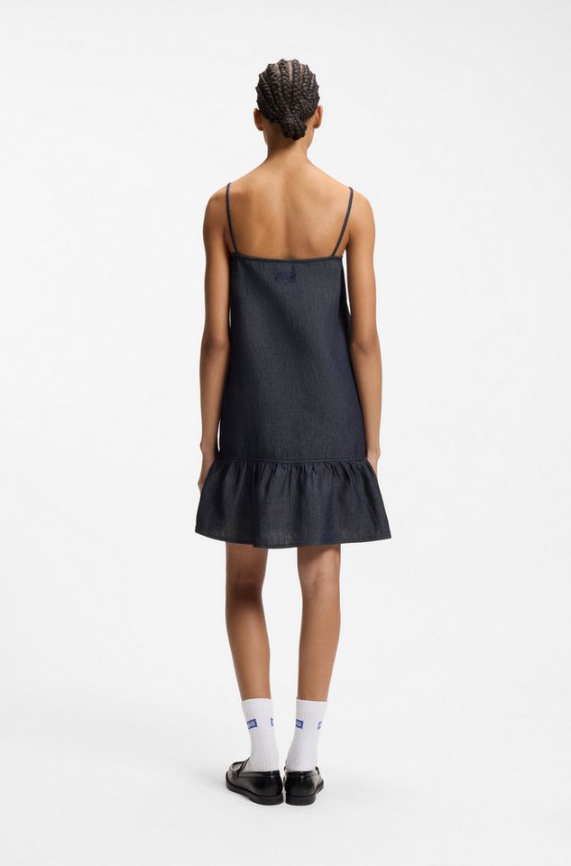 HUGO Minikleid Kabati im Denim-Look, abgesenkter Saum – Bild 2 von 5