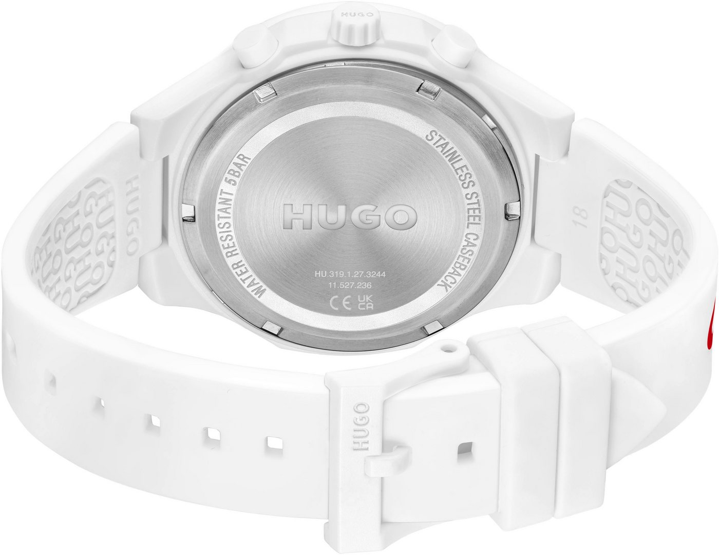 HUGO Multifunktionsuhr #LIT MULTI 1530406, Quarzuhr, Armbanduhr, Herrenuhr, Silikonarmband, analog – Bild 3 von 4