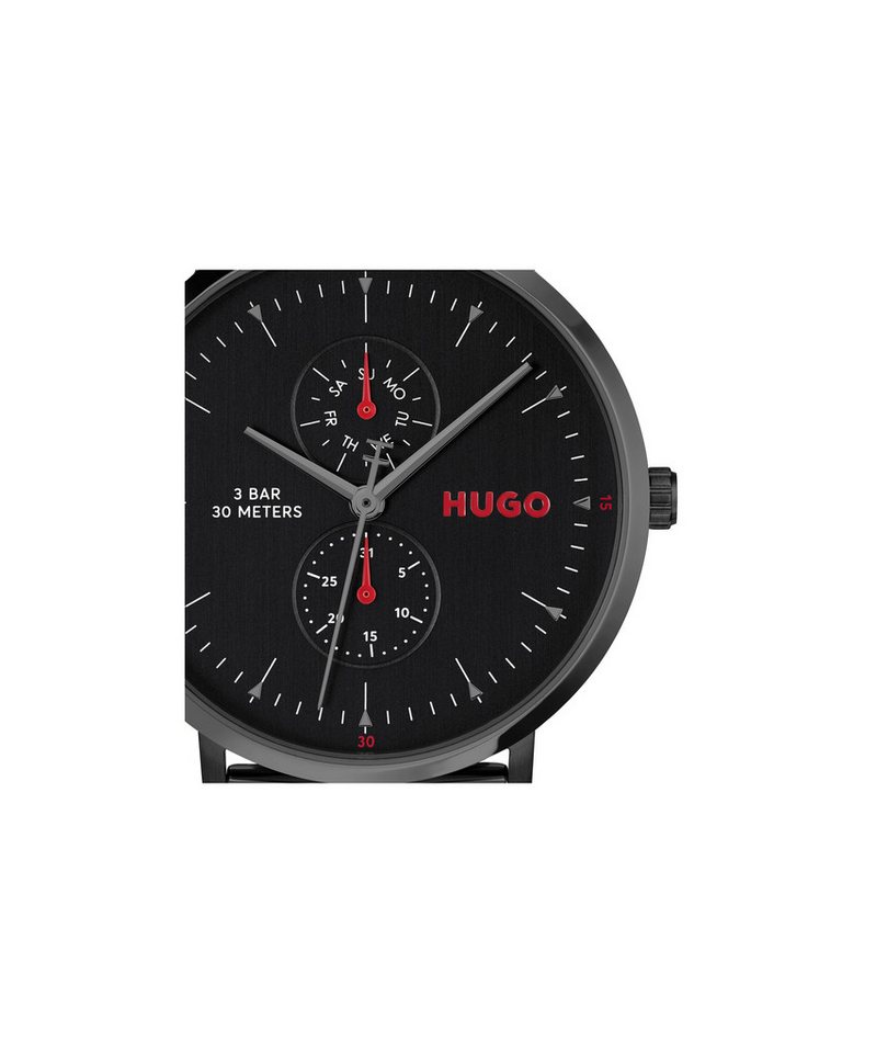 HUGO Multifunktionsuhr #STYLE 1530459, Quarzuhr, Armbanduhr, Herrenuhr, Edelstahlarmband, analog – Bild 4 von 4
