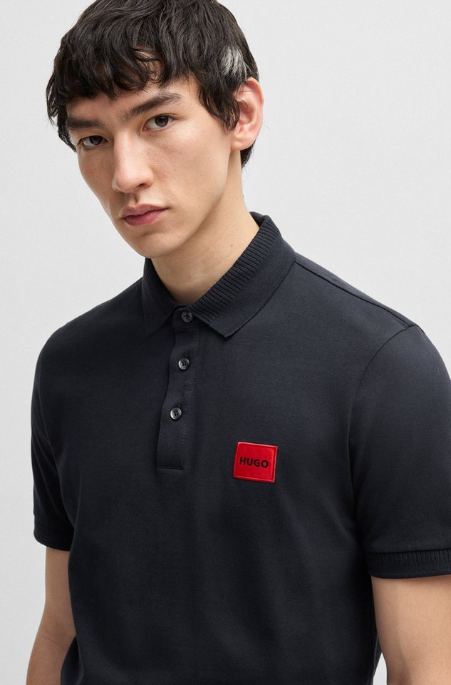 HUGO Poloshirt Dereso Slim Fit, Kurzarm, HUGO Weblabel – Bild 4 von 5
