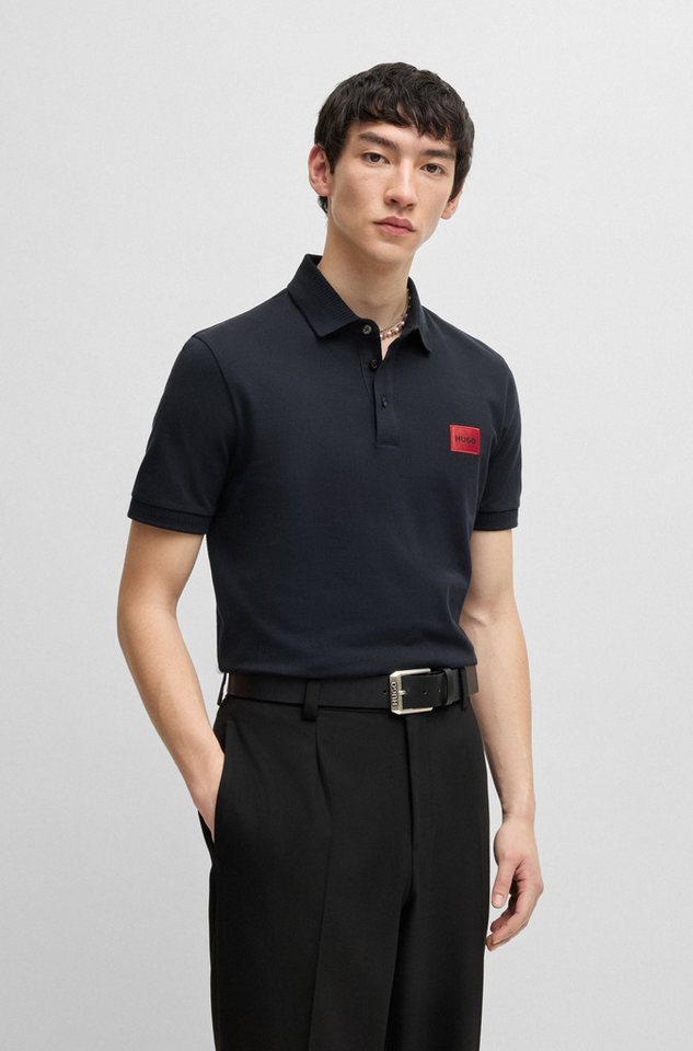 HUGO Poloshirt Dereso Slim Fit, Kurzarm, HUGO Weblabel – Bild 5 von 5