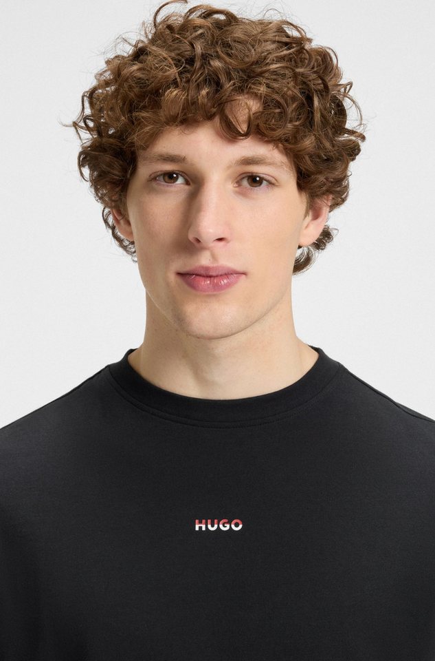 HUGO Pyjamaoberteil SPLIT LOGO mit zweifarbigen Logo – Bild 2 von 5