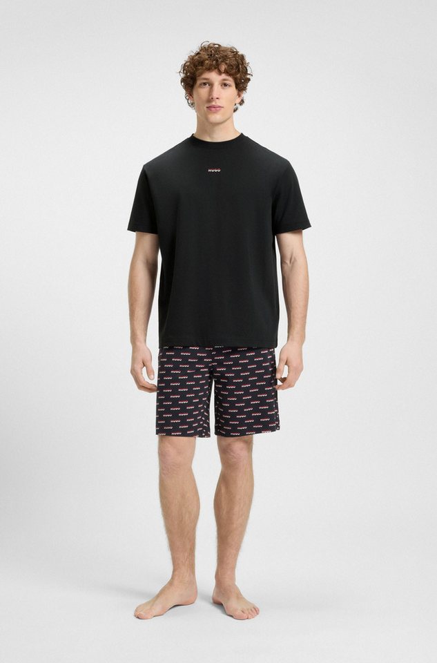 HUGO Pyjamaoberteil SPLIT LOGO mit zweifarbigen Logo – Bild 3 von 5