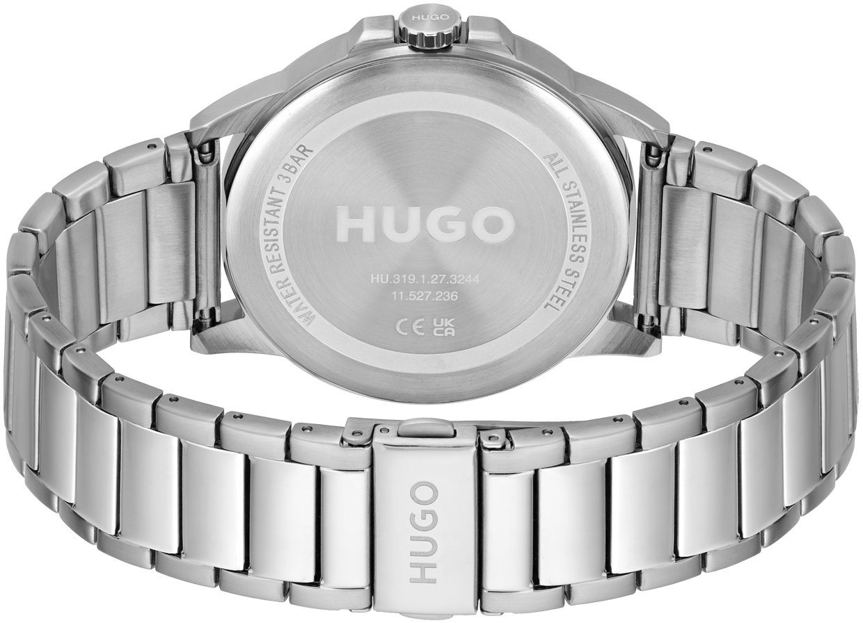 HUGO Quarzuhr #FIRST 1530246, Armbanduhr, Herrenuhr, Mineralglas, Edelstahlarmband – Bild 3 von 3