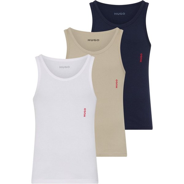 HUGO Ripptanktop (Packung, 3-tlg., 3er) Basic, Rundhals