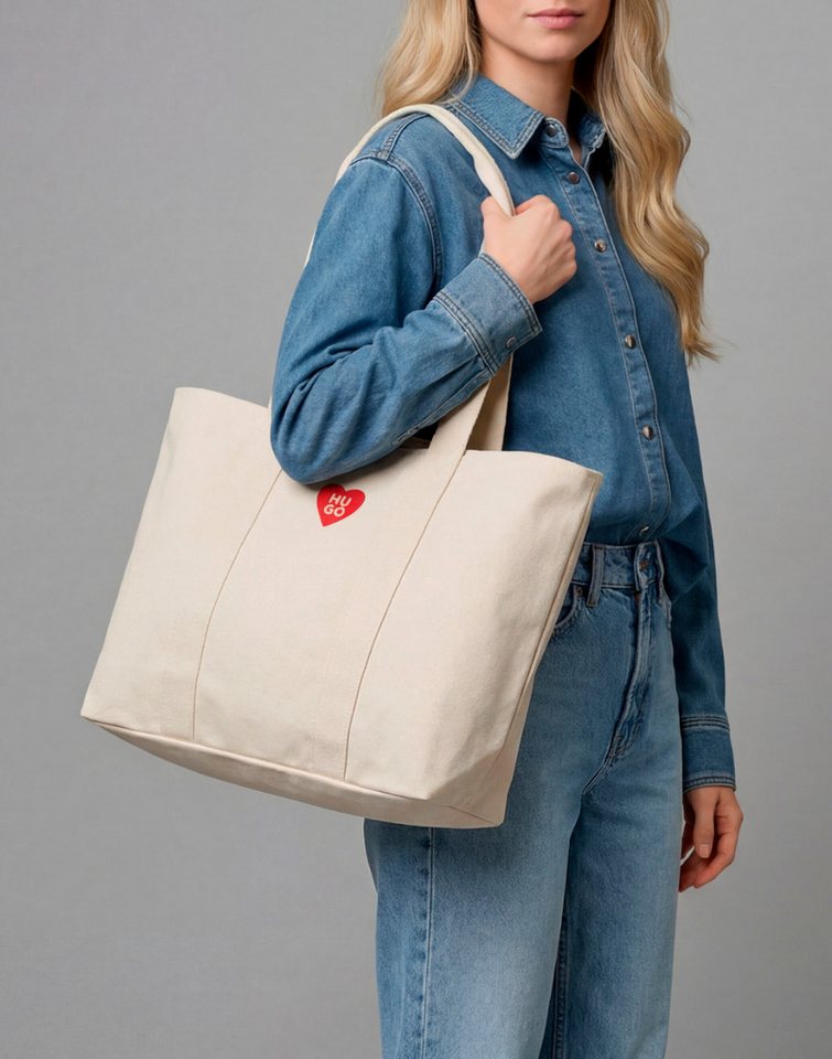 HUGO Shopper Becky, Canvas Tote Bag, Baumwoll-Canvas Shopper – Bild 2 von 5