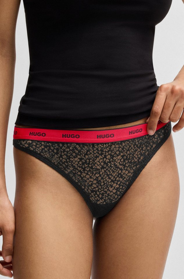 HUGO Slip TRIPLE THONG LACE mit Struktur – Bild 2 von 5