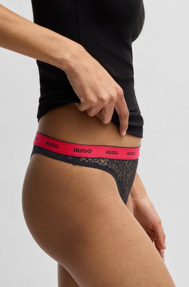 HUGO Slip TRIPLE THONG LACE mit Struktur – Bild 3 von 5