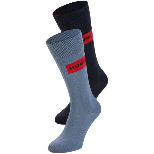 HUGO Socken RED LABEL (2-Paar) mittelhoch, verstärkte Fersen- und Zehenbereich, Rippbündchen