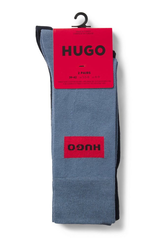 HUGO Socken RED LABEL (2-Paar) mittelhoch, verstärkte Fersen- und Zehenbereich, Rippbündchen – Bild 3 von 5