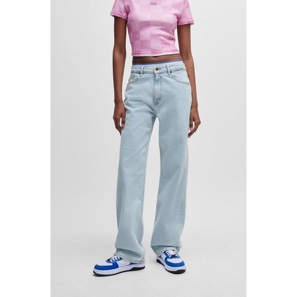 HUGO Straight-Jeans Elyah Mid Rise, extralang
