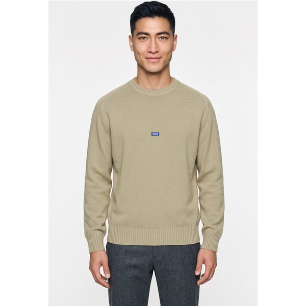 HUGO Strickpullover Relaxed Fit, Rundhalsausschnitt, softe Strickqualität