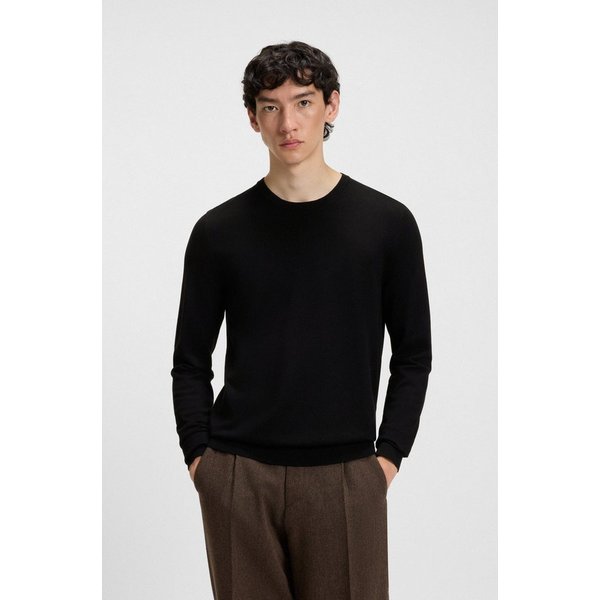 HUGO Strickpullover San Cody Rundhalsausschnitt, Viskosemix, Regular Fit
