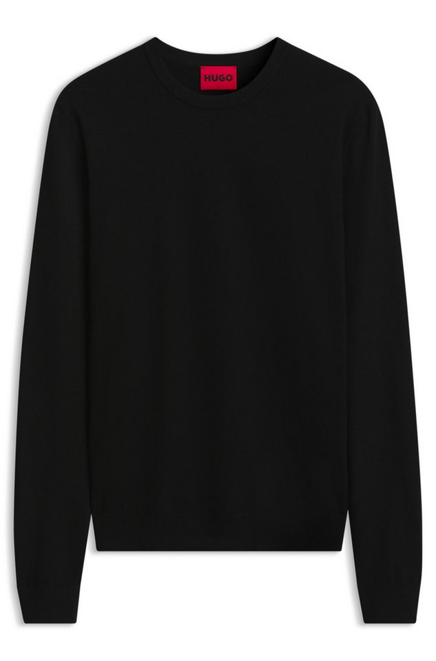 HUGO Strickpullover San Cody Rundhalsausschnitt, Viskosemix, Regular Fit – Bild 3 von 5