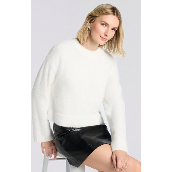 HUGO Strickpullover Sfurryna Oversize, Crew Neck
