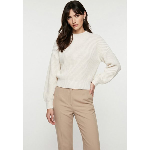 HUGO Strickpullover Slogerya mit Stehkragen, Relaxed Fit
