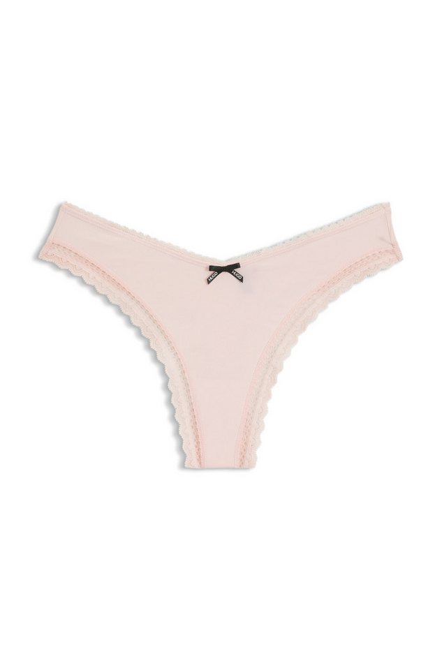 HUGO String elegante Spitzenbesätze, Logo-Schleife, mittlere Bundhöhe – Bild 5 von 5