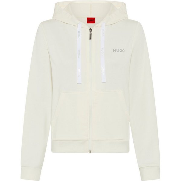 HUGO Sweatjacke Kapuze, Reißverschluss, gerade geschnitten