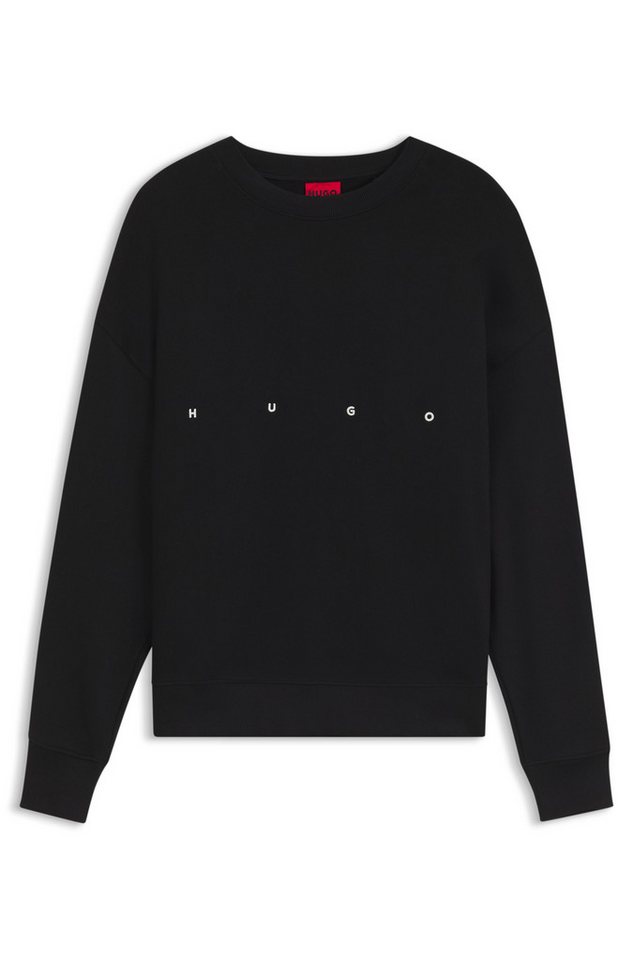 HUGO Sweatshirt Darislong Rundhalsausschnitt, Oversize Fit, gesticker Logoschriftzug – Bild 4 von 5