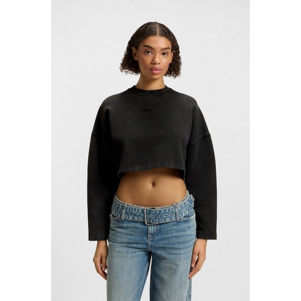 HUGO Sweatshirt Derissa in Cropped-Länge