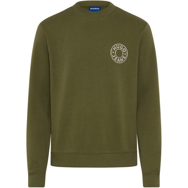 HUGO Sweatshirt Nedos Rundhalsausschnitt, Regular Fit, reine Baumwolle