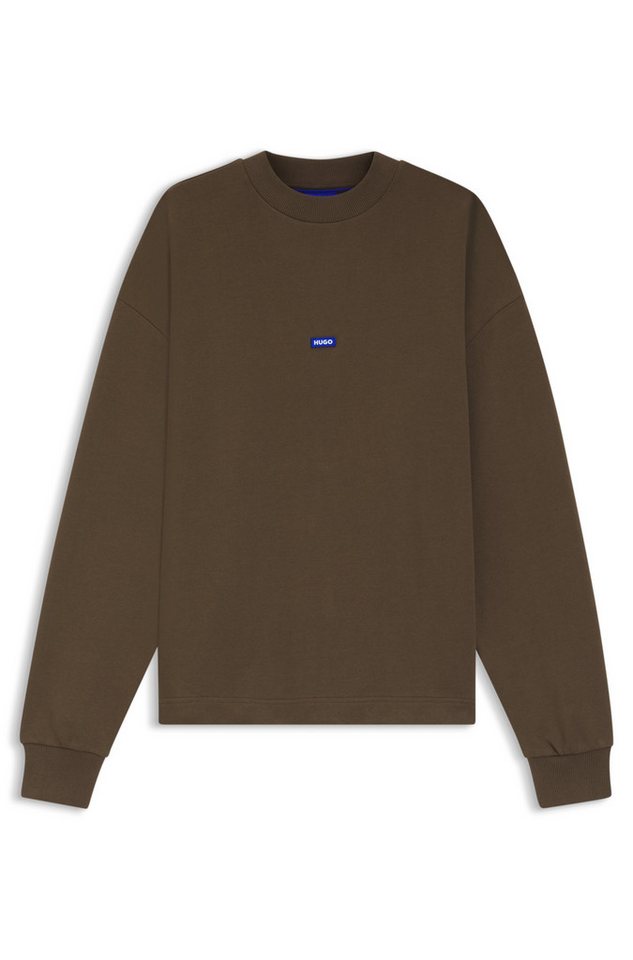 HUGO Sweatshirt Nedro Rundhalsausschnitt, Regular Fit, Logo-Patch – Bild 4 von 5