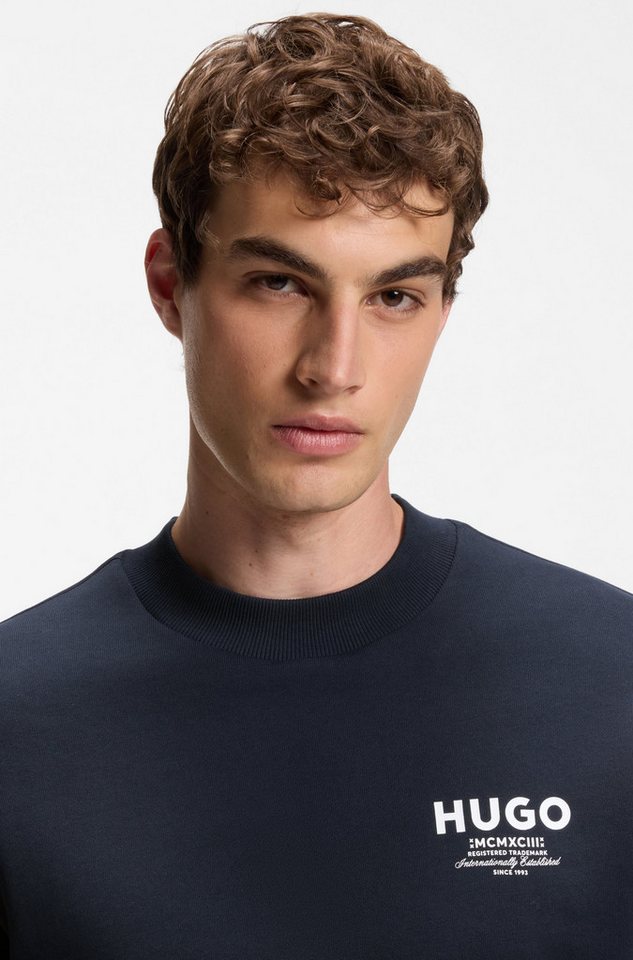 HUGO Sweatshirt Nespon Rundhalsausschnitt, Regular Fit, reine Baumwolle – Bild 2 von 5