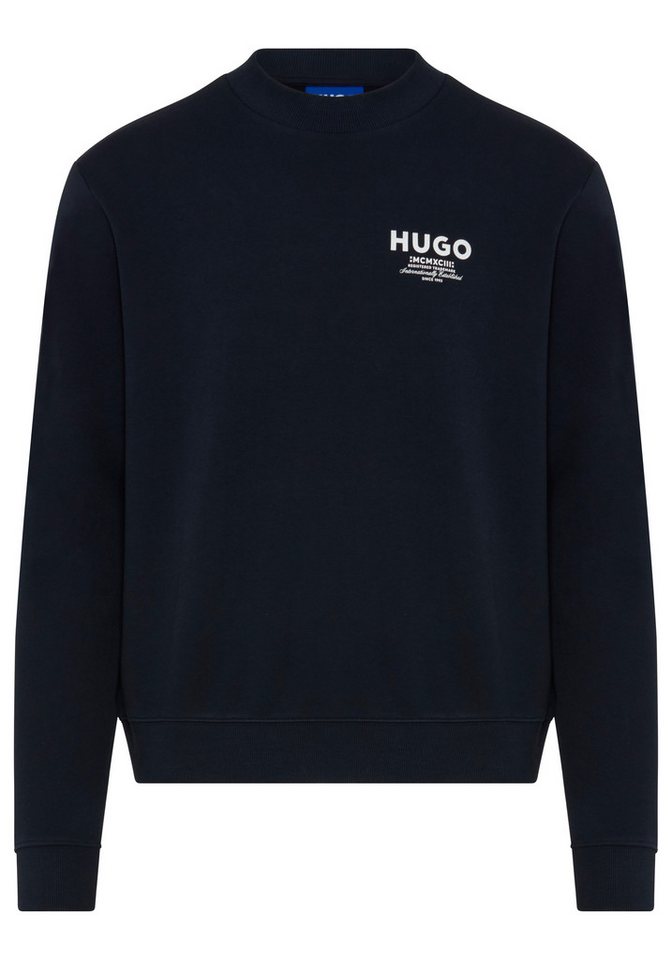 HUGO Sweatshirt Nespon Rundhalsausschnitt, Regular Fit, reine Baumwolle – Bild 4 von 5