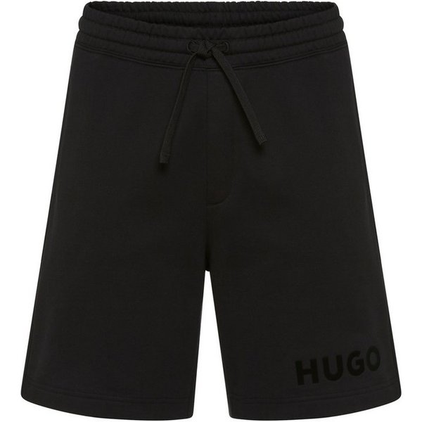 HUGO Sweatshorts Dinkoe elastischer Bund mit Kordel, Relaxed Fit, Logo-Druck
