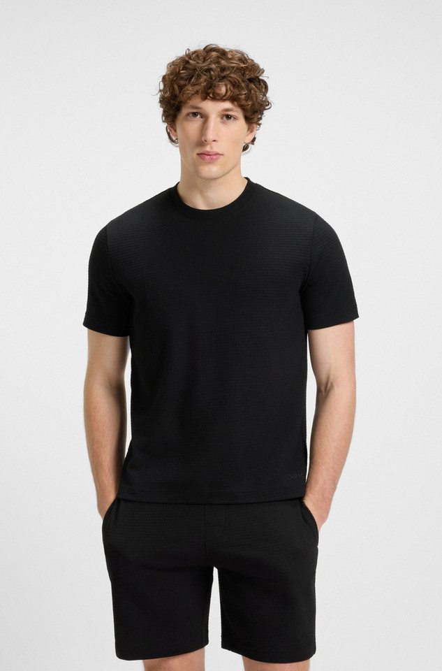 HUGO T-Shirt,Austin T-Shirt Waffelstruktur und Logo-Stickerei – Bild 2 von 5