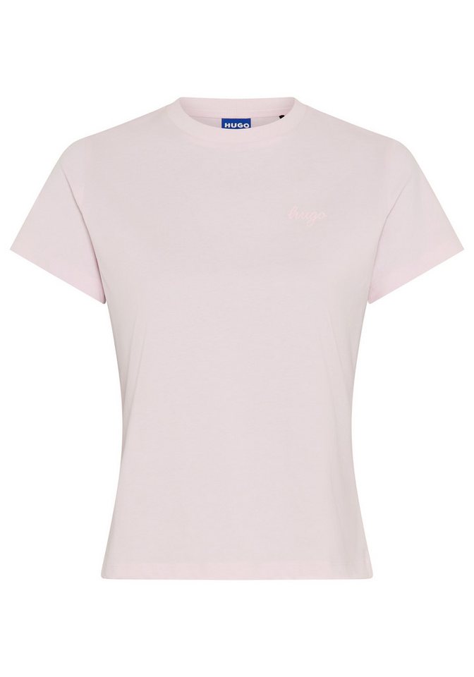 HUGO T-Shirt Damatee mit Logoschriftzug, reine Baumwolle – Bild 4 von 5