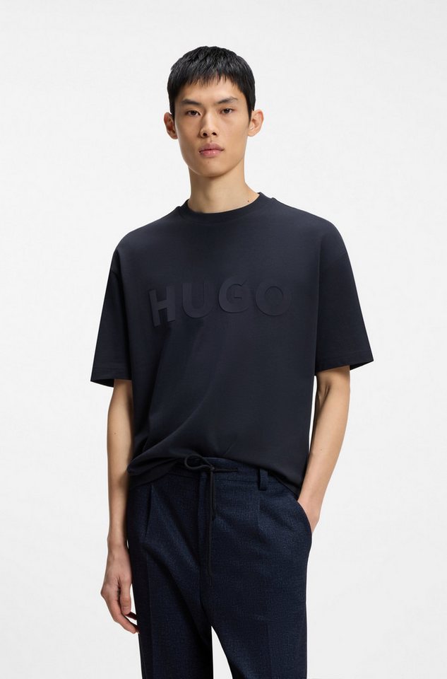 HUGO T-Shirt Dinkee Oversized-Fit, reine Baumwolle, Logo-Druck – Bild 2 von 5