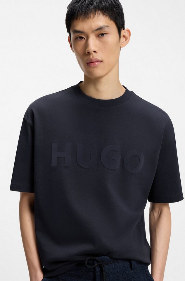 HUGO T-Shirt Dinkee Oversized-Fit, reine Baumwolle, Logo-Druck – Bild 3 von 5